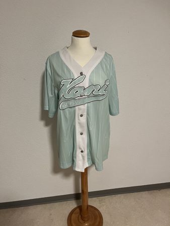 Karl Kani Baseball Jersey Mint/Weiss Gr. S