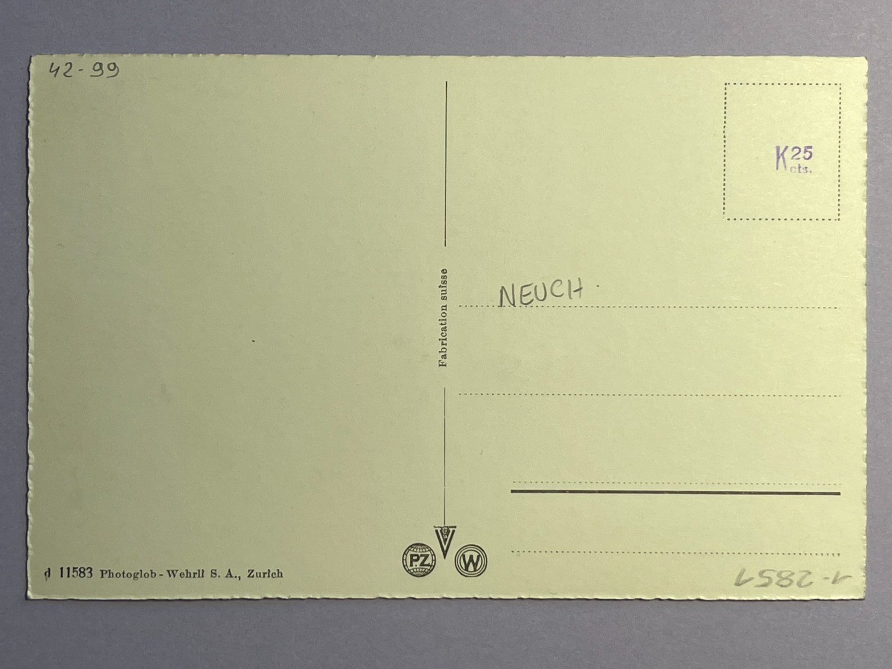 Ansichtskarten: Neuchâtel - et les Alpes – Gebraucht aus Steg VS von _vinci_ 1
