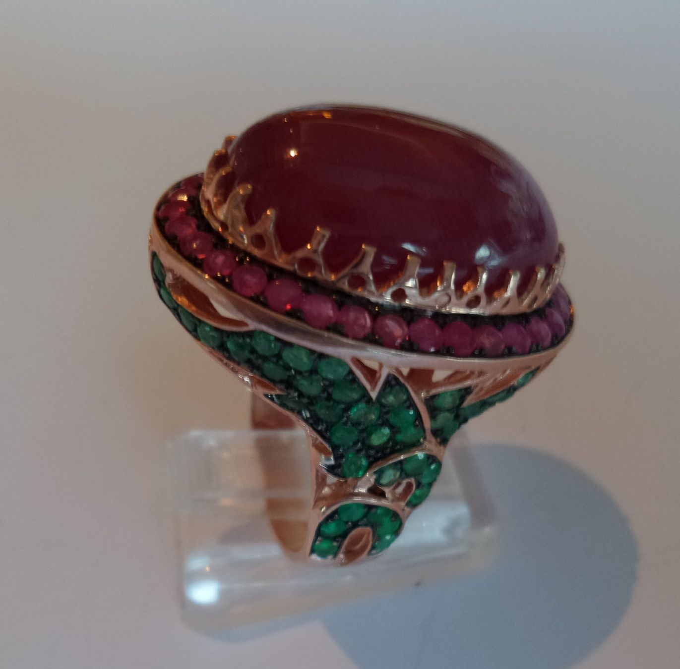 Anelli: Ring Rubin Smaragd Rosé Grösse 60 Neu – Nuovo (secondo la descrizione) da Zürich venduto da ben_mn5h 8