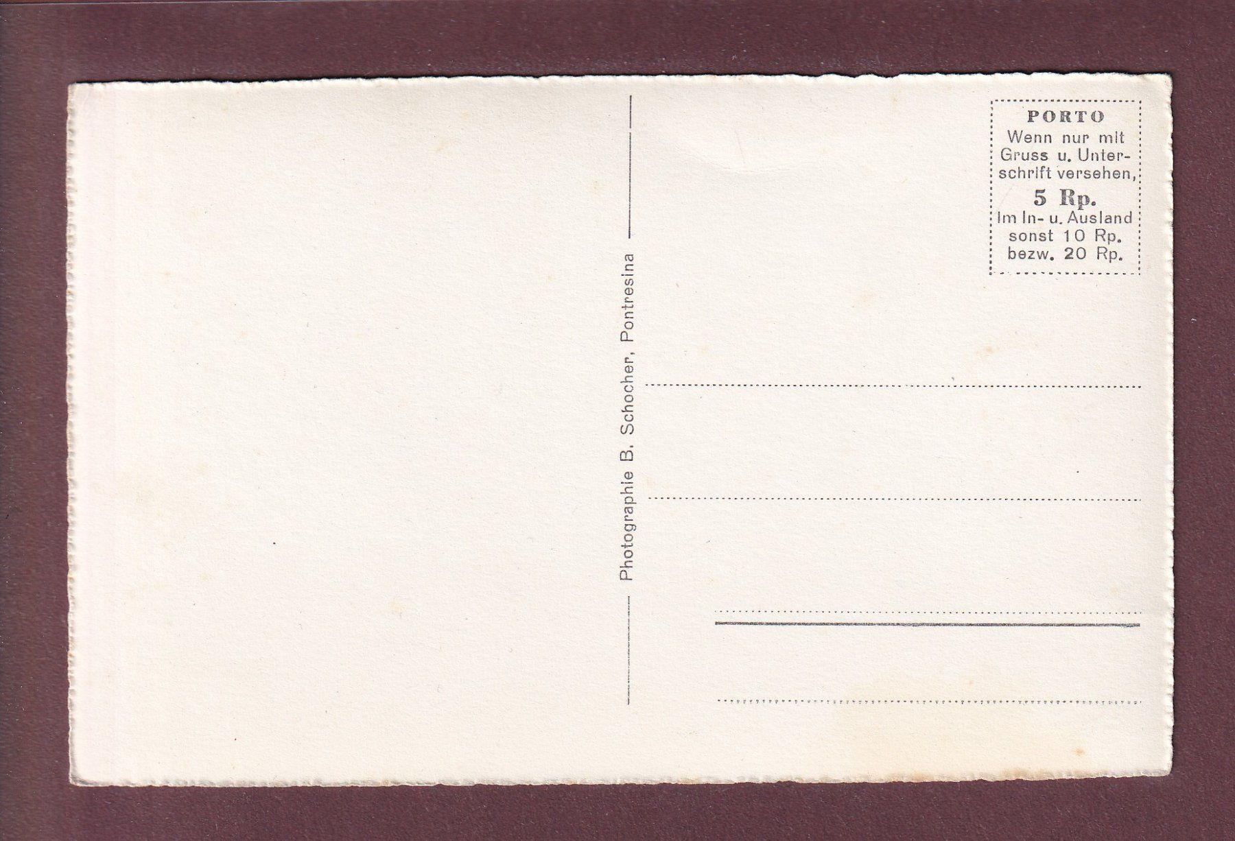 Cartoline postali: PENSION BERNINAHAUS - Piz Alv – Usato da Pully venduto da nicecards 1
