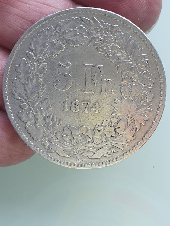 5 Franken 1874 B. - Silber ****TTB | Kaufen Auf Ricardo