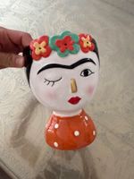 Frida Kahlo Blumentopf / Übertopf Keramik – Deko Gesicht Vas