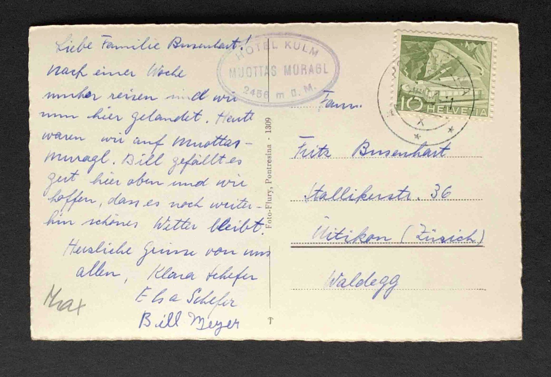 Ansichtskarten: AK Muottas Muragl u Berninagruppe – Gebraucht aus Goldau von artelier1 1