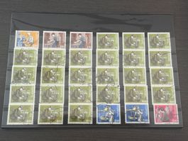 Lot 30 Stk. Briefmarken Schweiz Berufe