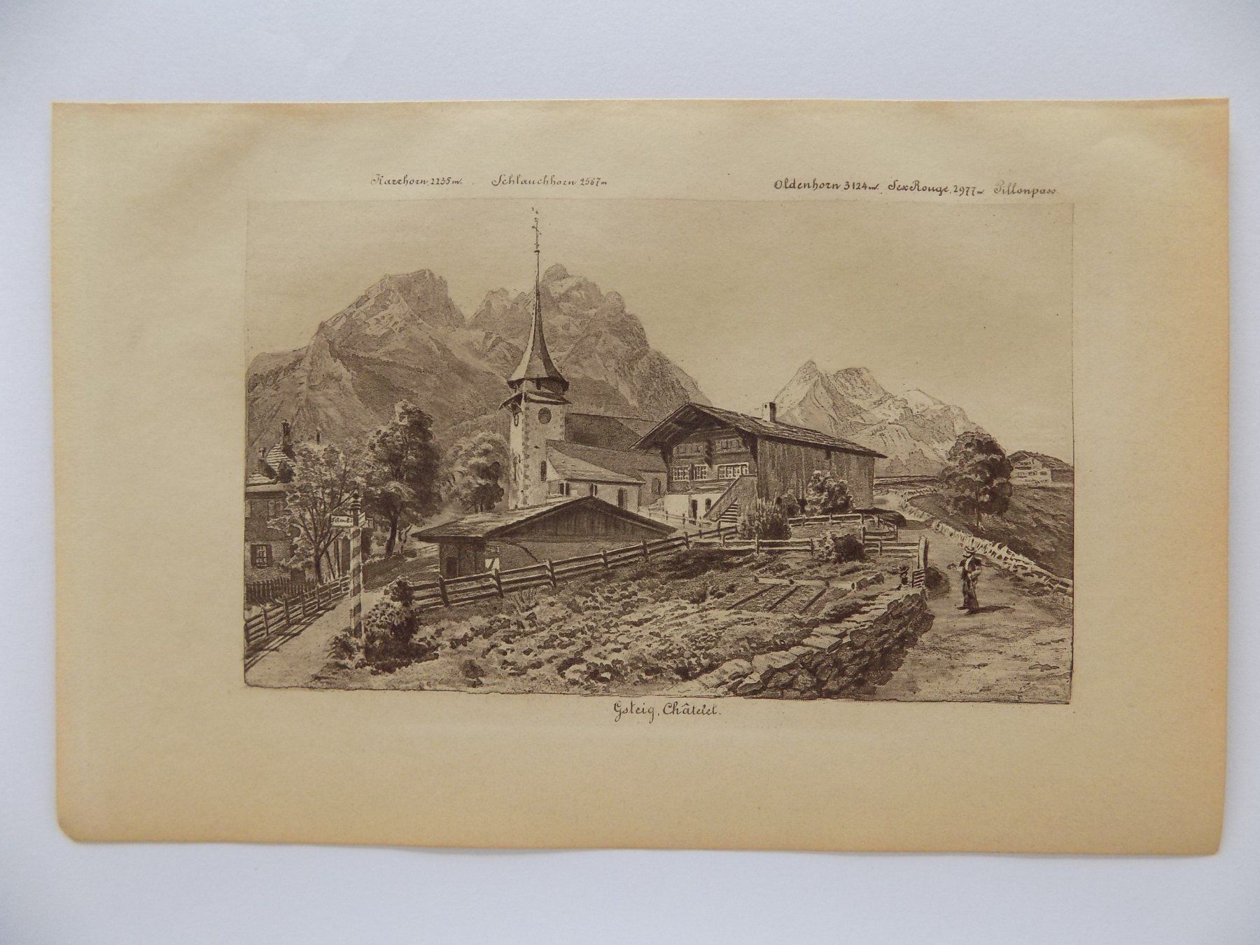 Gravures: Gsteig bei Gstaad – D'occasion à Risch par Rischli15