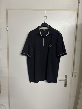 Herren Polo Grösse XXL dunkelblau mit Kontrastbesatz guter Z