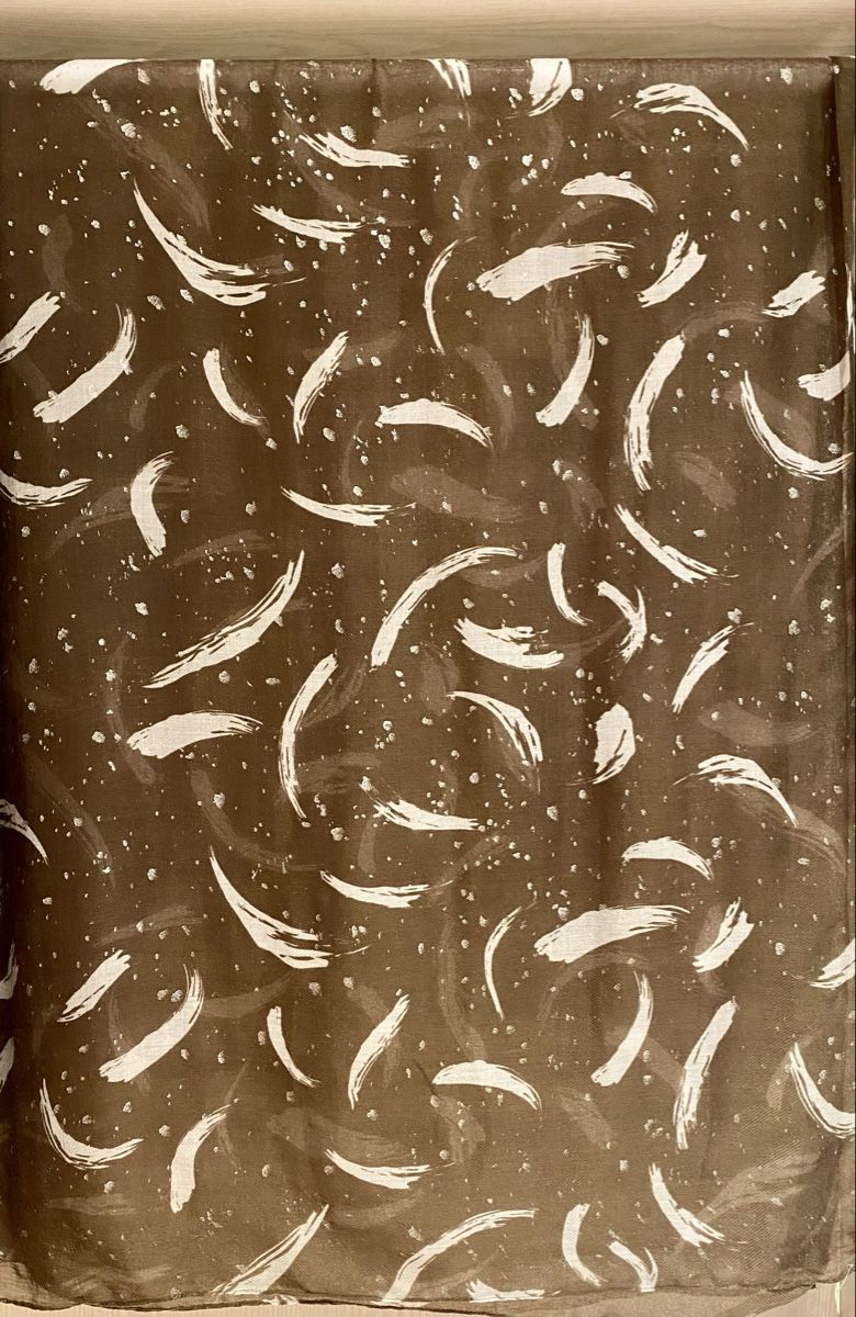 Foulard & Sciarpe: Schicker Schal Glitzer braun weiss, Hingucker – Usato da Lyss venduto da Sibella56