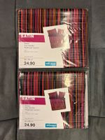 Micasa Satin Kissenbezüge 65 x 65 cm, neu, Streifenmuster
