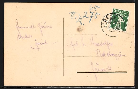 Cartoline postali: AK Ligerz, Die Kirche, 1914 – Usato da Berlin venduto da bartko-reher 1