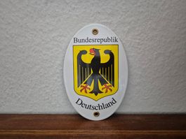 Emailschild Deutschland Wappen Logo Adler DE Emaille Schild