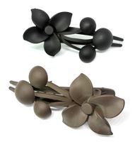 2 Haarspangen aus Resin – Blumen-Design