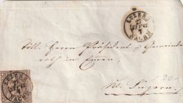 Schweiz-Strubel Brief LUZERN 1862 Nr.22G,3 Seiten vollrandig