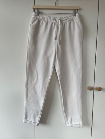 ZARA Sweatpant / Jogginghose Cream-Weiss – Gr. S