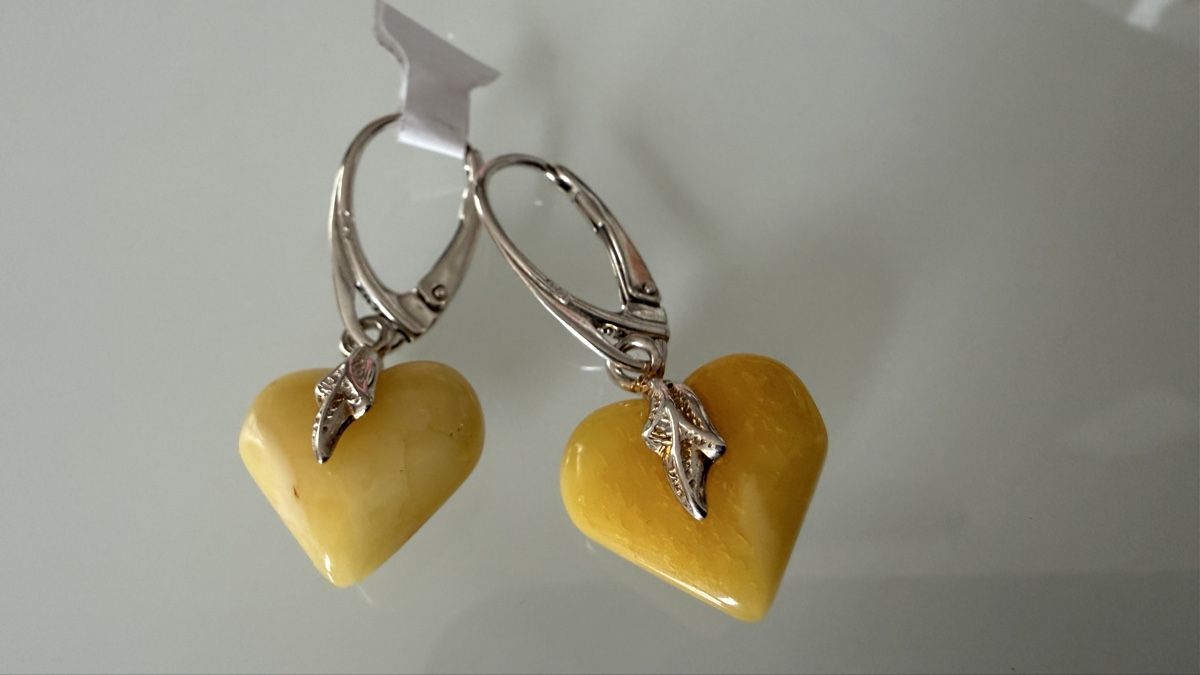 Orecchini pendenti & Orecchini a lobo: Bernstein Ohrringe in,  Silber 925, Valentinstag-Geschenk – Nuovo e nell'imballaggio originale da Ebikon venduto da Leonidas2