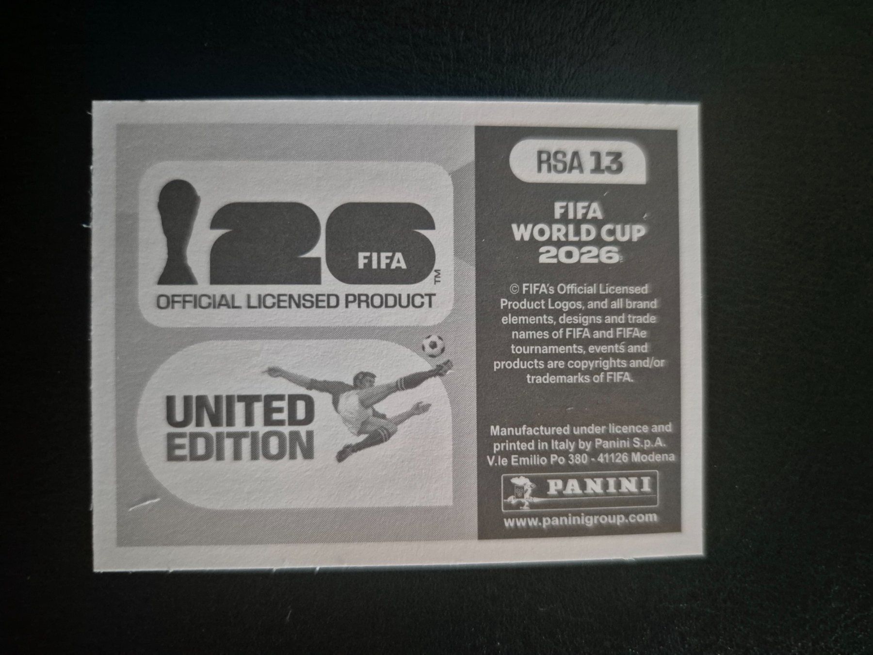 Panini Carte collezionabili: Panini WM 26 RSA 13 – Nuovo (secondo la descrizione) da Rorschacherberg venduto da AJ3108 1