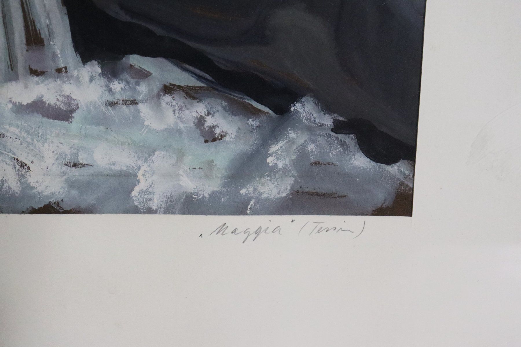 Dipinti: Walter Sommerauer 1909-1999, Tempera "Maggia bei Bignasco" – Usato da Zug venduto da Kunst-Fundgrube 2