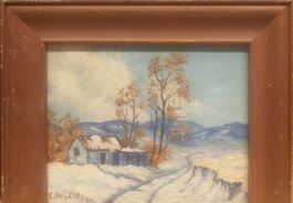 HUILE SUR PANNEAU SIGNÉE ET DATÉE 54