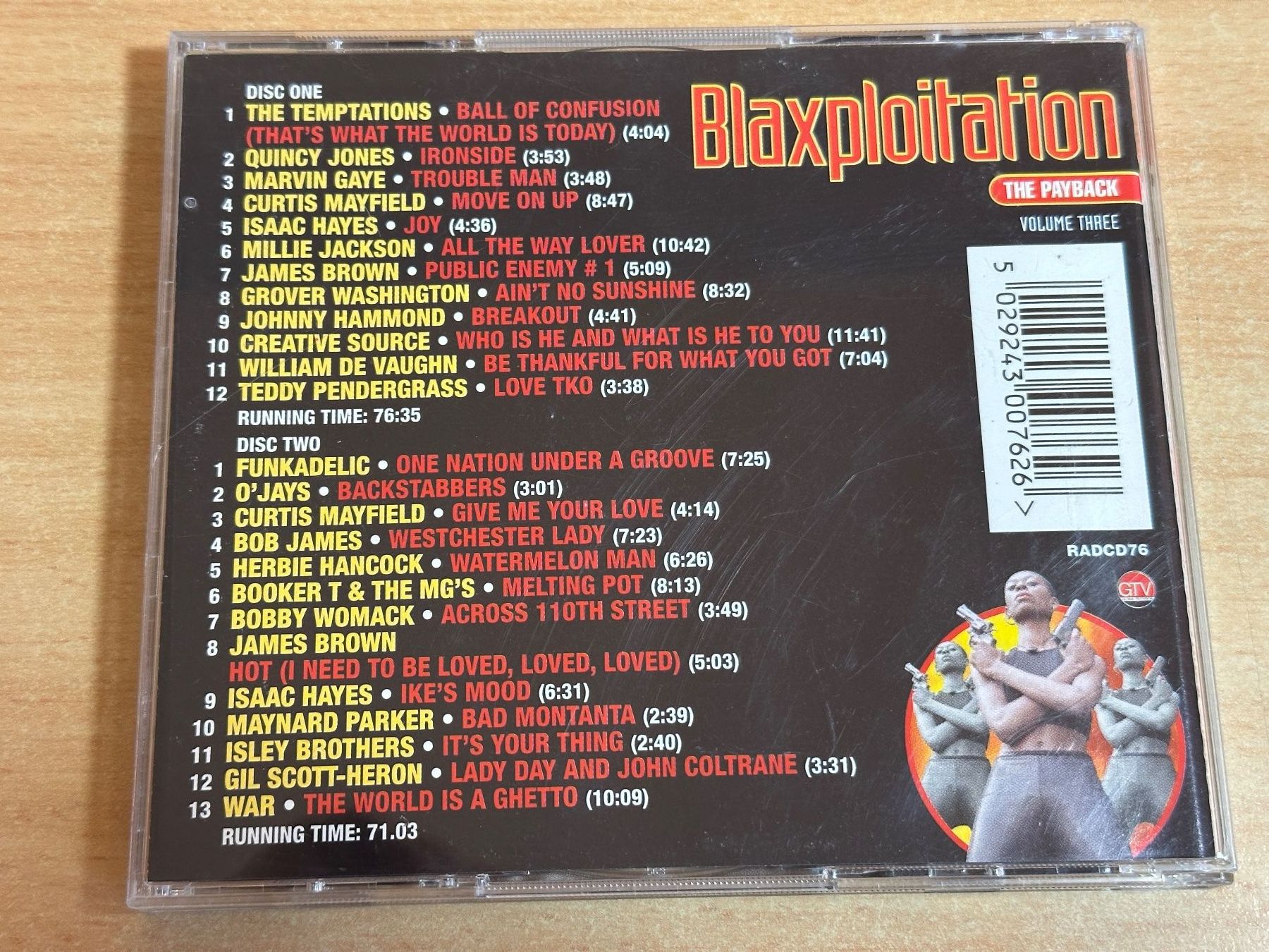 CDs: Various – Blaxploitation: The Payback - Volume Three - 2 CD – Gebraucht aus Rikon im Tösstal von Alpenmutz 1