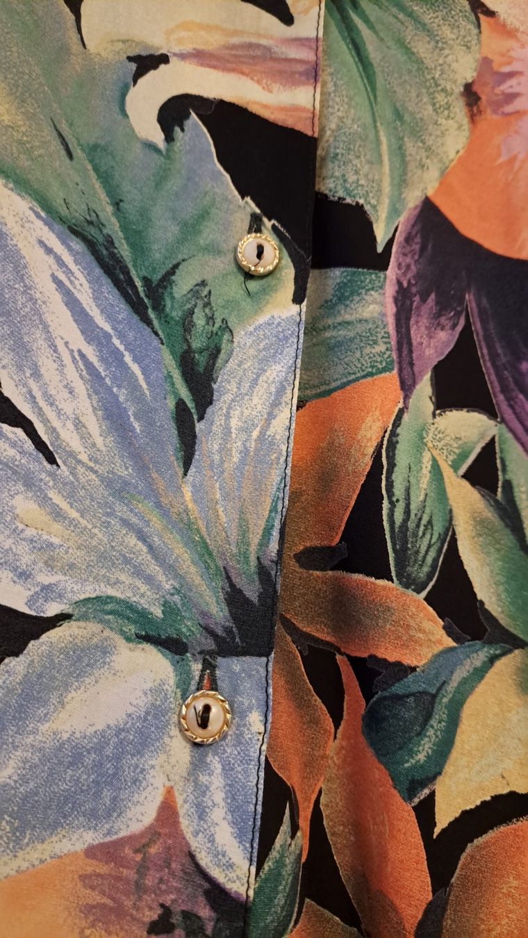 Blusen: Chemisier long fleuri coton manches courtes T52 – Gebraucht aus Genève von maria1209 1