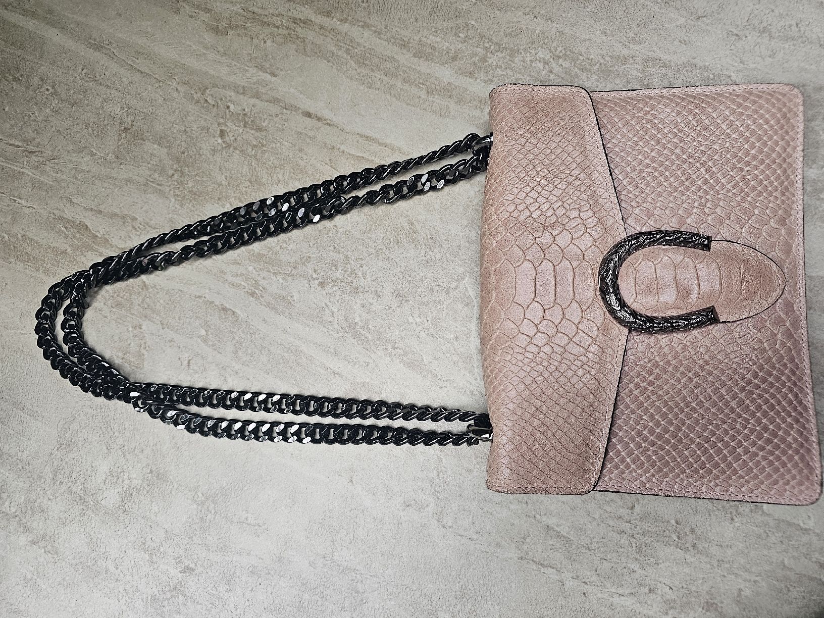 Borse da donna: Chice Puderrose Tasche in Schlangen-Optik  – Nuovo (secondo la descrizione) da Bern venduto da Oscarella 3