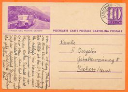 GS - Karte mit Bild-Postauto a. Strada del Monte Ceneri 1939