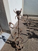 Rustikaler Metall-Kerzenständer mit Hufeisenmotiv, ca. 61 cm