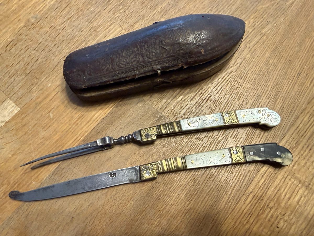 Coltelli tascabile: Antikes Messer & Gabel Set Museale Taschenmesser – Usato da Goldach venduto da Messerguru 3