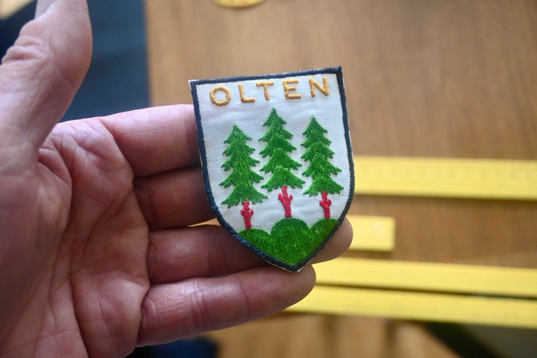 Swiss Placchette & Badge: VINTAGE Badge Wappen OLTEN – Usato da Pfaffhausen venduto da mono_rec 2