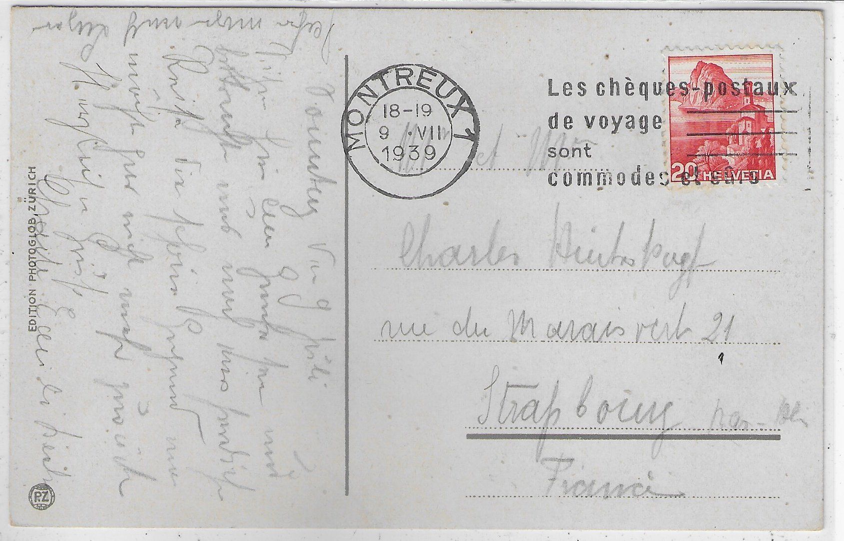 Ansichtskarten: Territet et la Dent du Midi - Litho – Gebraucht aus Ettingen von Kartenplanet 1