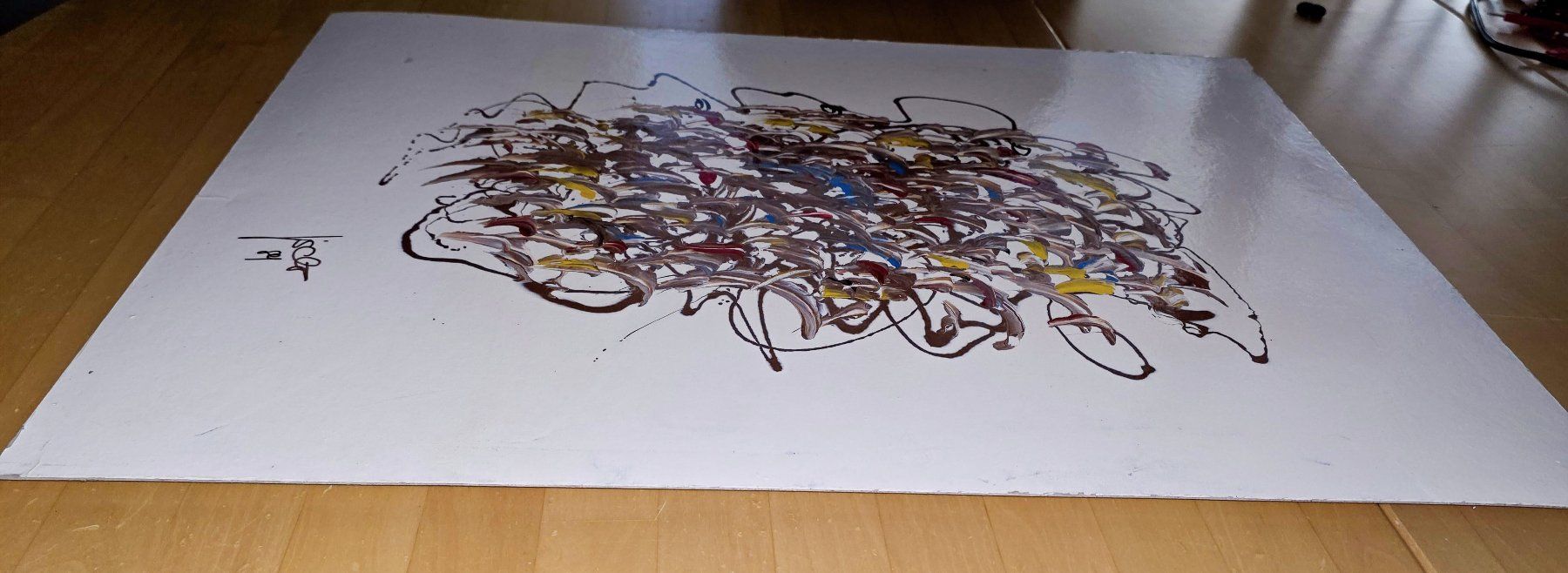 Dipinti: Abstraktes Kunstbild "Kopfstudie" von Fischer, 1984 – Usato da Basel venduto da Skytime 1