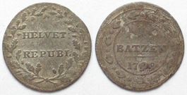 Schweiz HR 1 Batzen 1799 ZWITTERPRÄGUNG billon