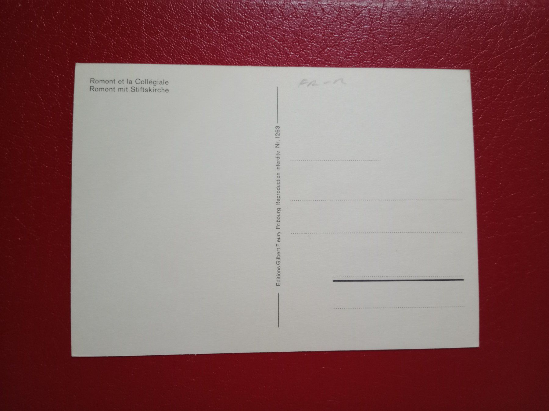 Cartoline postali: Romont Fribourg Kirche – Usato da Küttigen venduto da Melisch1000 1