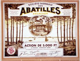 Société Thermale des Abatilles Arcachon SA - 1953