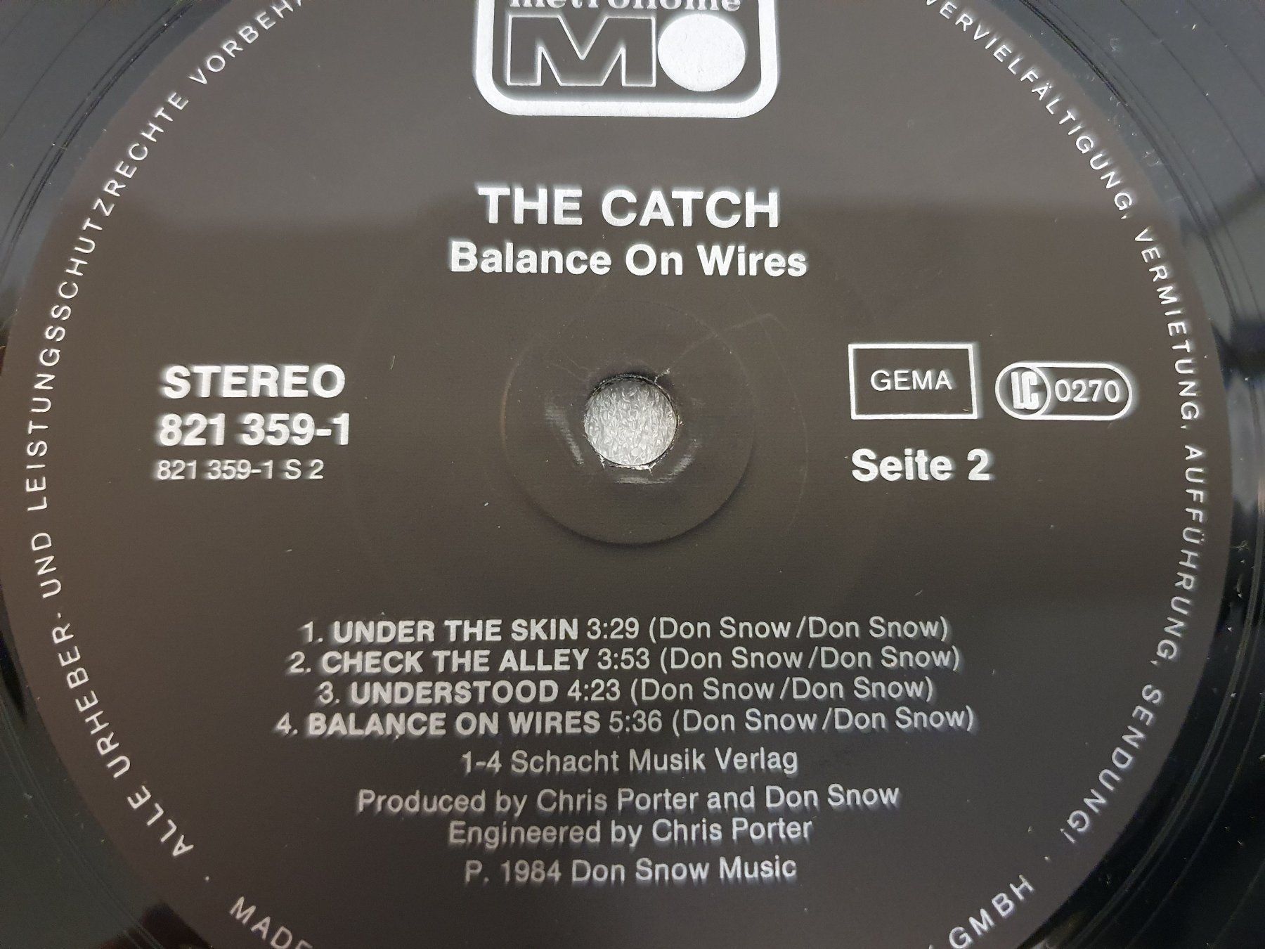 Dischi in vinile: The Catch - Balance On Wires – Usato da Uster venduto da Vinyl-Leidenschaft 7