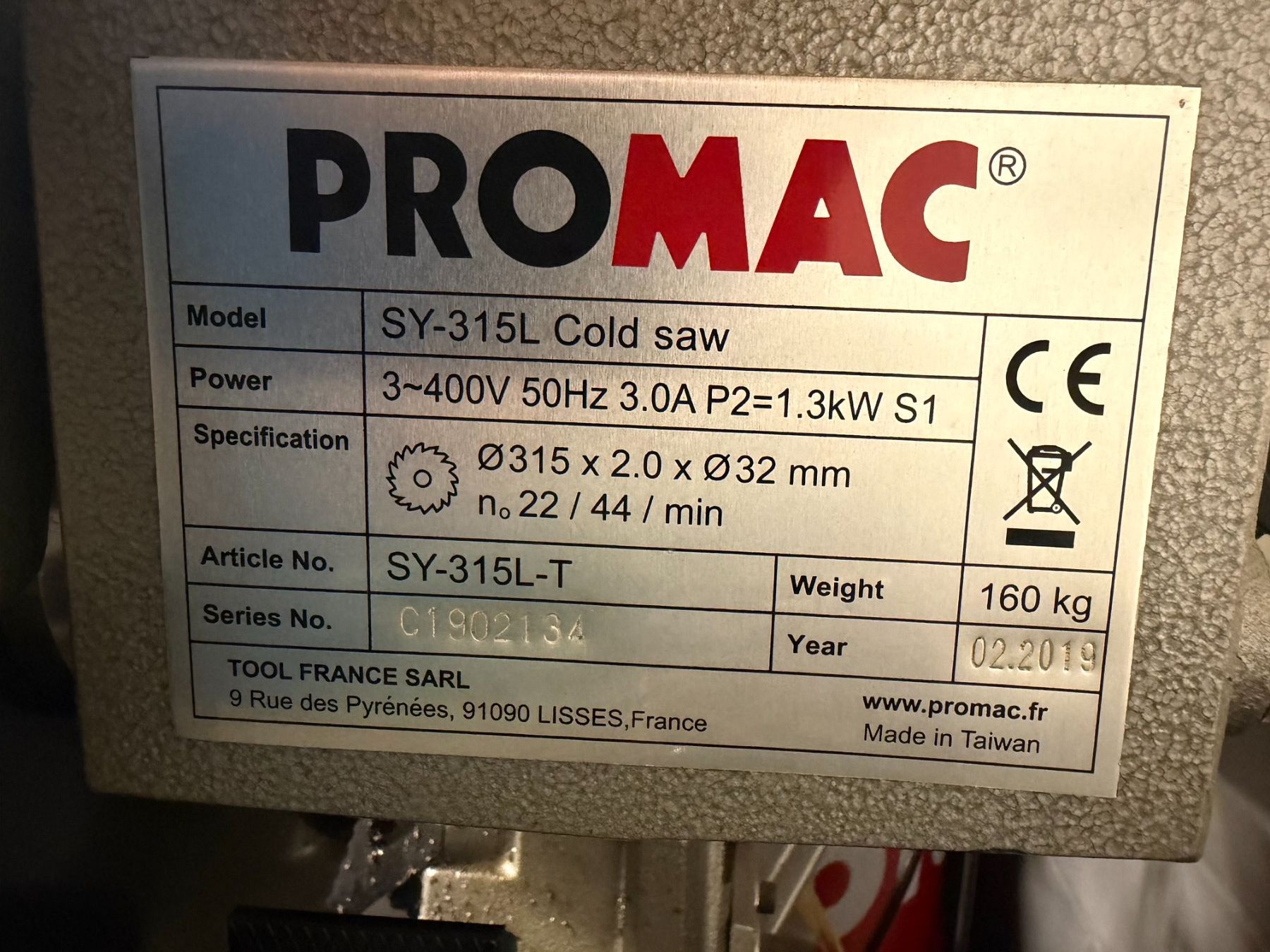Promac Seghe: Pro Mac Metallkreissäge – Usato da Gossau SG venduto da Chstraub 1