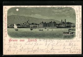 Mondschein-Lithographie Zürich, Stadt v