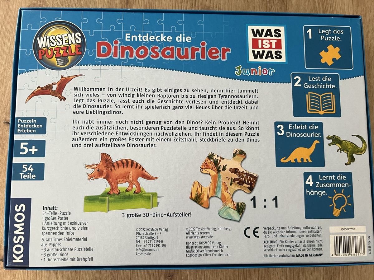 Kosmos Spiele: Dinosaurier Puzzle, Wissensspiel, 5+ – Neu (gemäss Beschreibung) aus Thun von Siladi 1