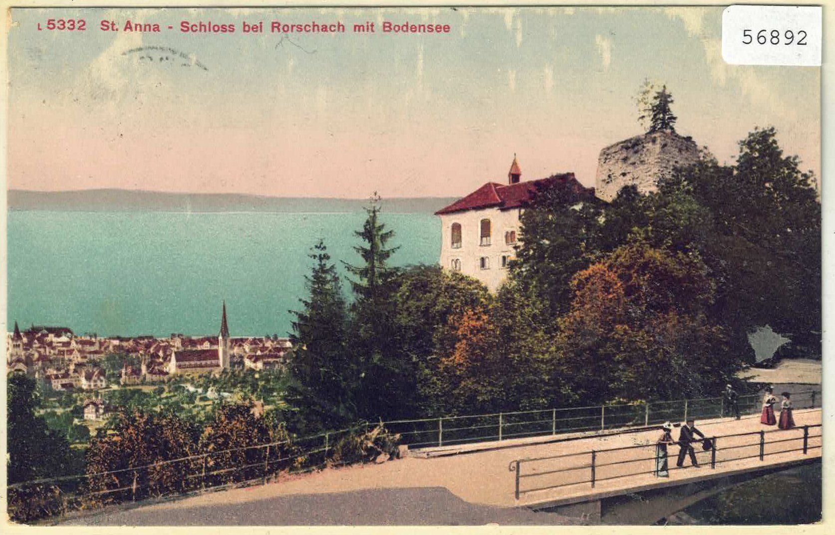 Cartoline postali: St. Anna-Schloss bei Rorschach mit Bodensee - Litho – Usato da Ettingen venduto da Kartenplanet