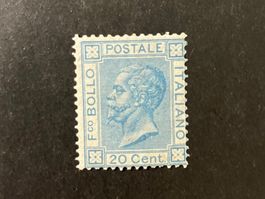 Italien, 1867, Mi 26, 20c blau, KP 750.--
