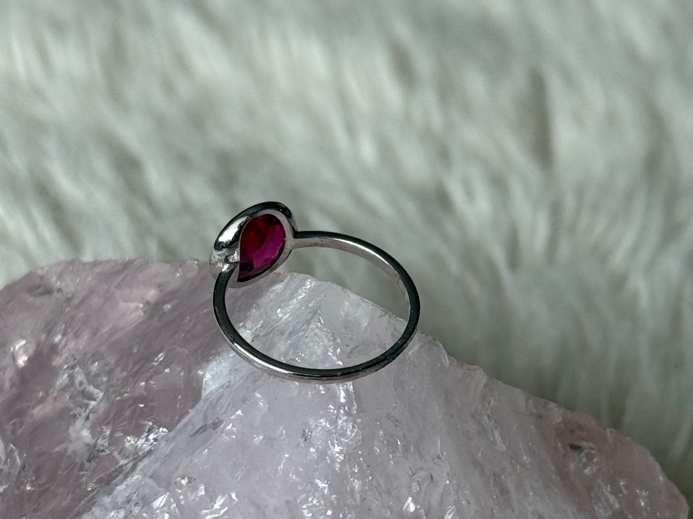 Anelli: Ring Silber 925 mit rotem Stein – Usato da Istighofen venduto da Ringparadies 1