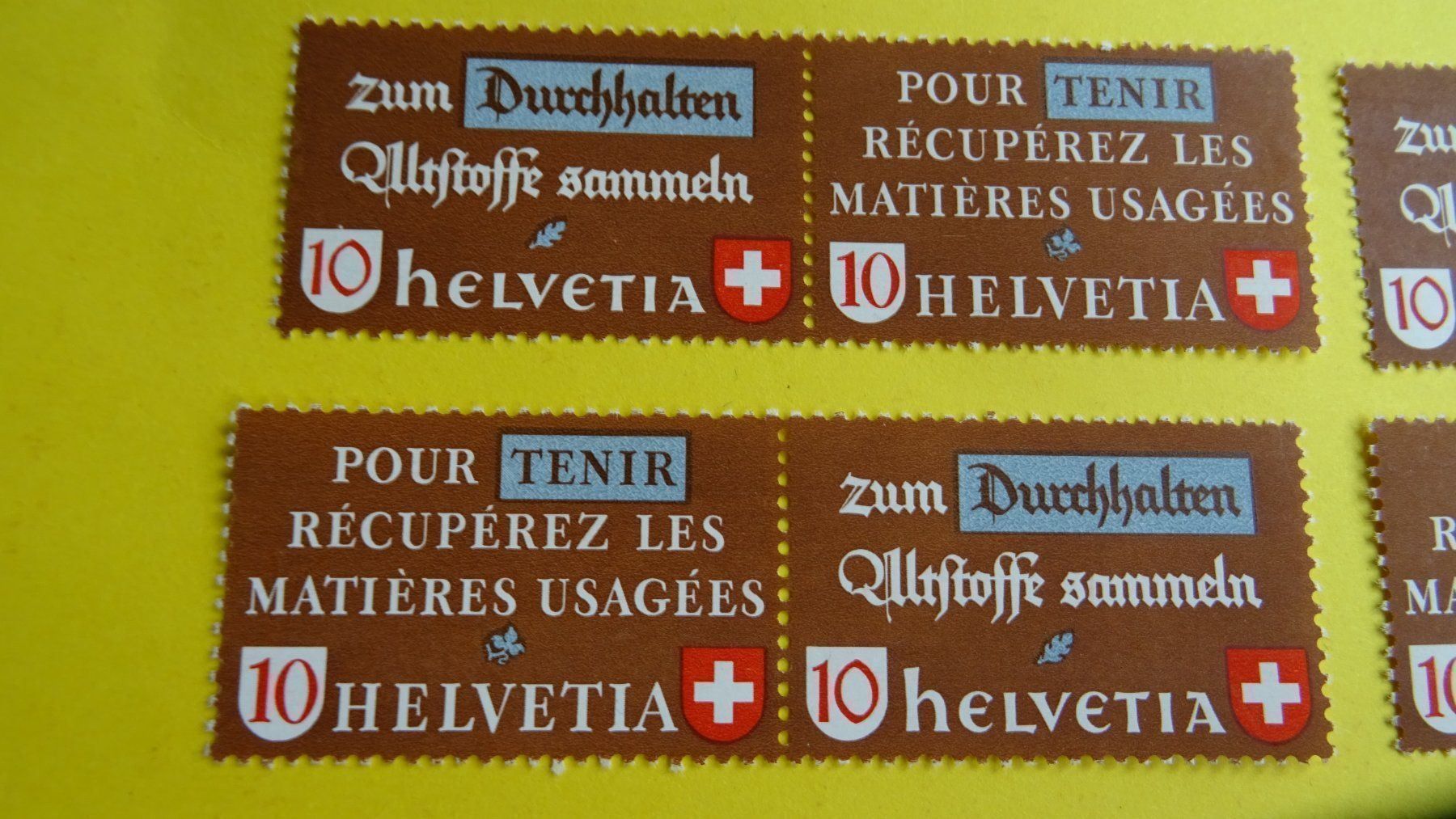 Tutti i francobolli: 1942 ALTSTOFFVERWERTUNG: SATZ COMPLET – Nuovo (secondo la descrizione) da Eschenbach SG venduto da eDaisy 2