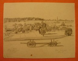 ZÜRICH 11 BEIM RECKENHOF, ZEICHNUNG 1950