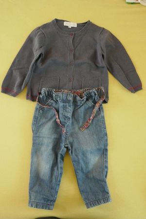 Zweiteiler Jeans mit Jäckchen Gr. 12 Mte