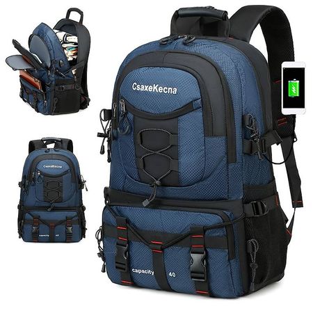 Sac à dos de randonnée 40L, Bleu-noir, Neuf !