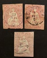 3x Strubel 24G Obl. cat. 270.- CHF