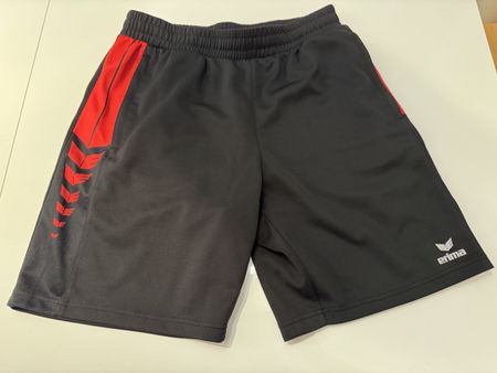 Erima Trainingshorts Grösse L Schwarz/Rot