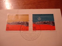 Liechtenstein FDC 1958, Satz Weltflüchtlingsjahr, ungelaufen