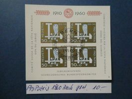 Pro Patria 1960 Block gestempelt