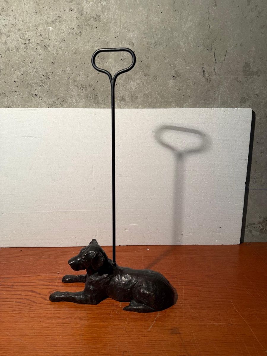 Statuette: Dog shaped door stop black cooper  – Usato da Lausanne venduto da artnouveau04 3