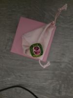 Bague Swarovski verte  t 60avec pierre rose